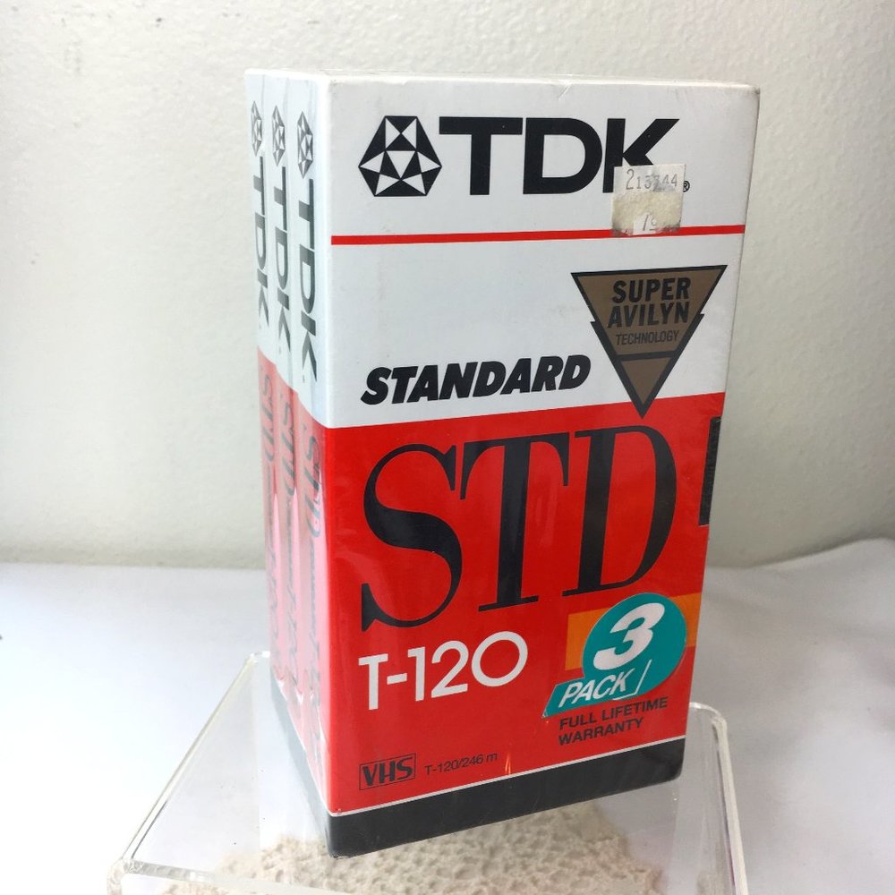 Bundle of 3 TDK  6 Hour T-120 blank VHS NWT